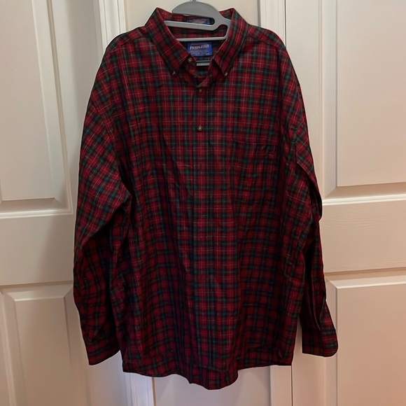 Pendleton Other - Pendleton, Sir, Boyd Titan deep red plaid XXL shirt NWOT tiny flaw, 100% wool